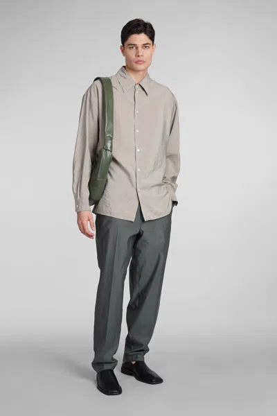 Shop Lemaire Shirt In Green Cotton