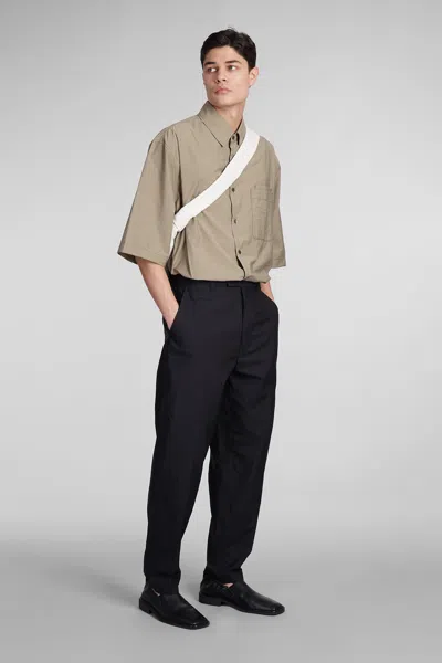 Shop Lemaire Shirt In Khaki Cotton In Green