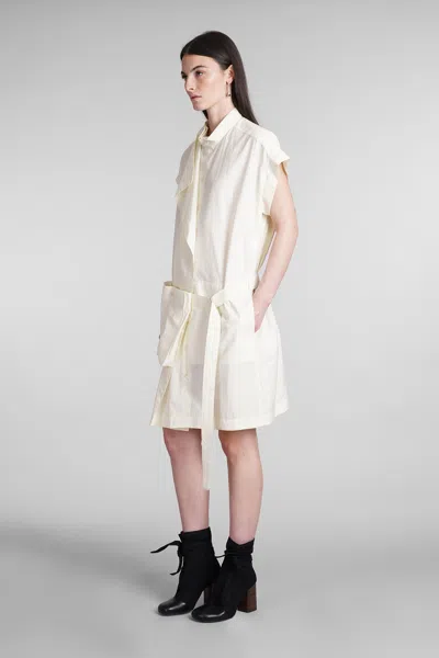 Shop Lemaire Dress In Yellow Cotton