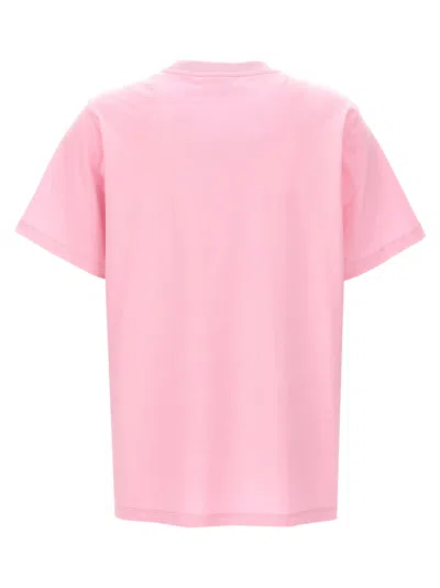 Shop Ganni Logo Print T-shirt In Pink