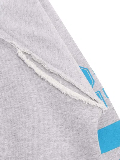 Shop Off-white Gray And Light Blue Sweatshirt In Grey