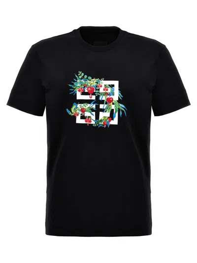Shop Givenchy Embroidery Logo T-shirt In Black