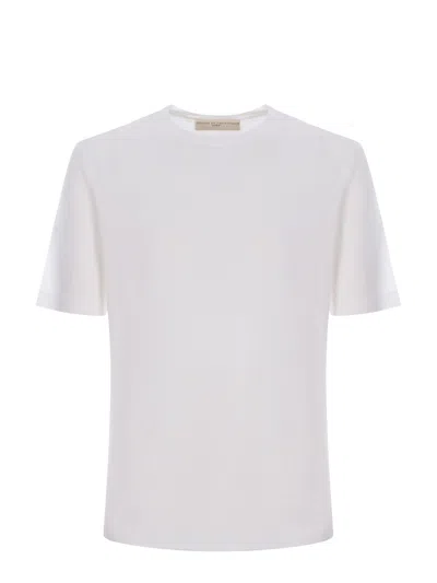 Shop Filippo De Laurentiis T-shirt Filippo De Laurentis Made Of Linen In Bianco