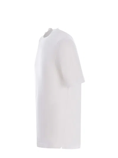Shop Filippo De Laurentiis T-shirt Filippo De Laurentis Made Of Linen In Bianco