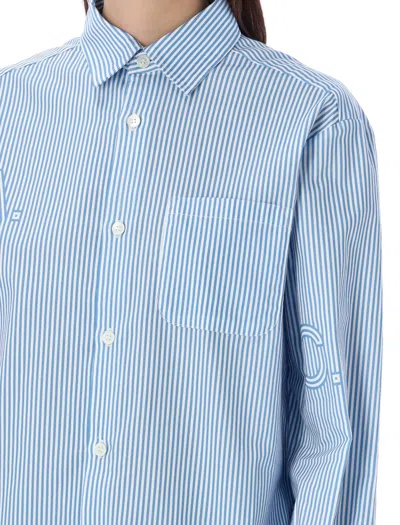 Shop Apc Sela Shirt Stripes In Blue Stripe