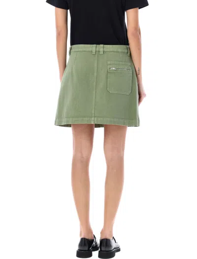 Shop Apc Sarah Mini Skirt In Military