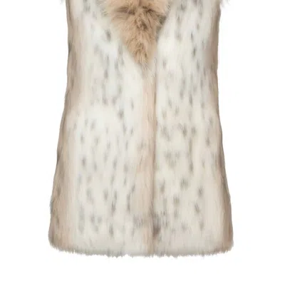 Shop Unreal Fur Rubicon Vest In Snow Leopard In Beige