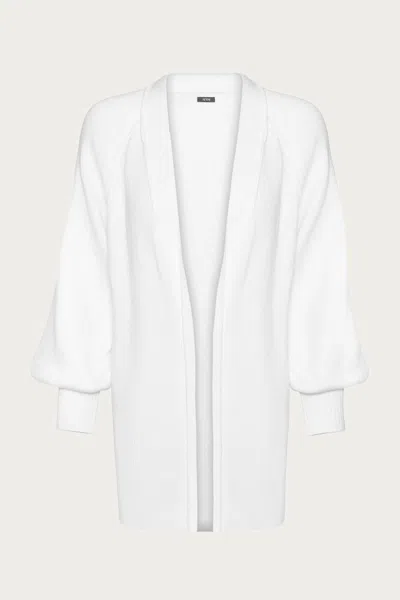 Shop Afrm Fulton Sweater Jacket In Soft Blanc In White