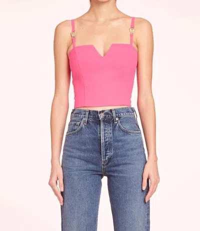 Shop Amanda Uprichard Fable Top In Cerise In Pink