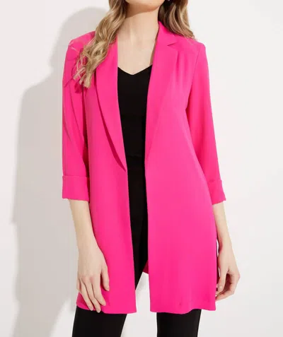Shop Joseph Ribkoff Oversized Longline Blazer In Dazzle Pink