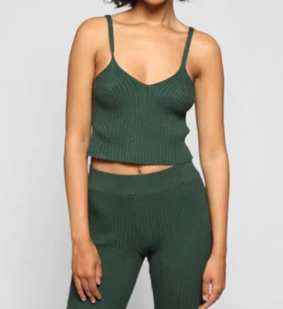 Shop The Range Blended Knit Corset Tank In Emerald In Green