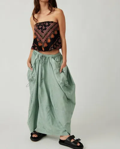 Shop Free People Jilly Maxi Skirt In Scales In Green