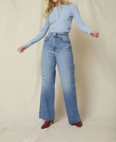 Shop Amo Frida Flare Jeans In Back To Life In Blue