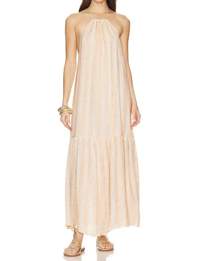 Shop Sundress Zahara Dress In Saint Barth Stripes Off White Beige