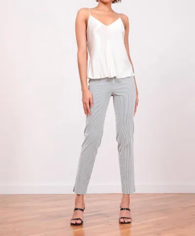 Avenue Montaigne Cropped Leopard-print Twill Pants In Grey