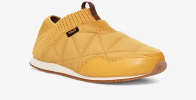 Shop Teva Reember Moccasin Shoes In Honey Gold In Yellow