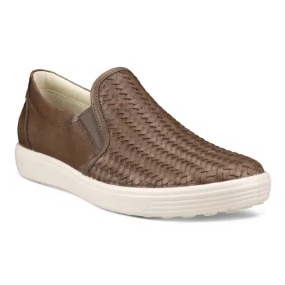 Shop Ecco Women Soft 7 Slip On In Taupe In Brown