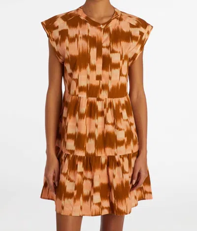 Shop Marie Oliver Lachlan Dress In Blush Check In Brown