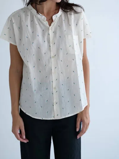 Shop Bsbee Ollie Shirt In Ray's Embroidery In White