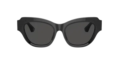 Burberry Beveled Acetate & Plastic Cat-eye Sunglasses In Dark Grey