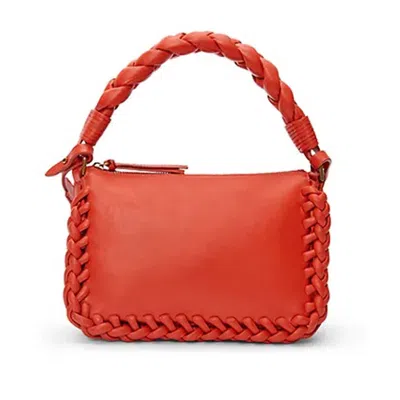 Shop Altuzarra Braided Top Handle Small Bag In Red Rock In Orange