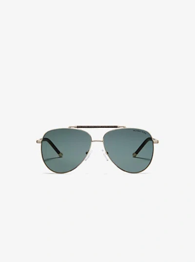 Shop Michael Kors Portugal Sunglasses In Brown