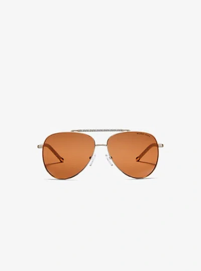 Shop Michael Kors Portugal Sunglasses In Natural