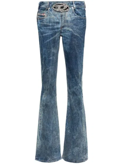 Shop Diesel Bootcut And Flare Jeans 1969 D-ebbey 0pgal In Blue