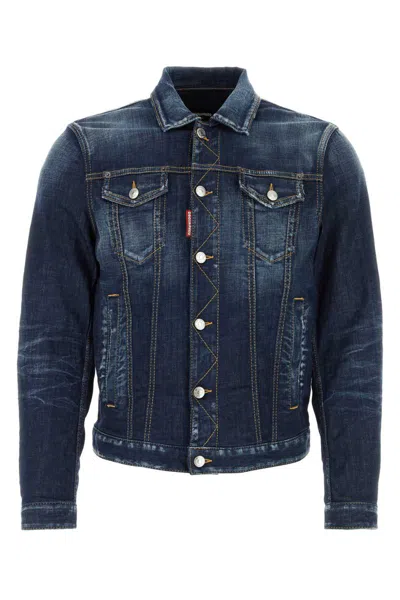 Shop Dsquared2 Dsquared Jackets In Blue