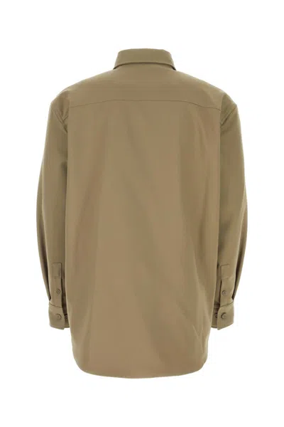 Shop Off-white Off White Shirts In Beige O Tan