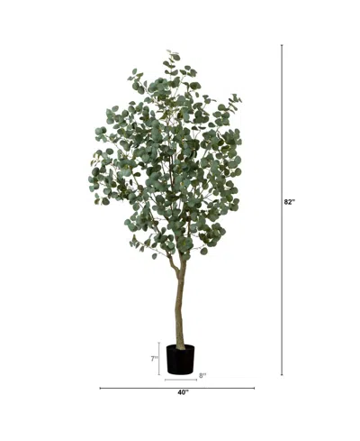 Shop Nearly Natural 7ft. Artificial Greco Eucalyptus Tree In Green