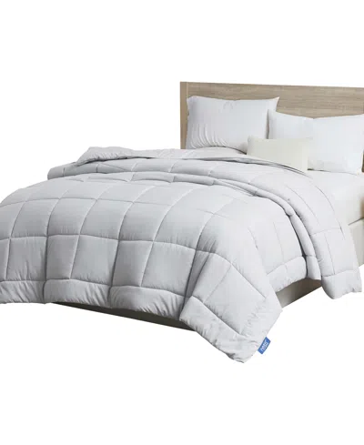 Shop Nestl Premium All Season Quilted Down Alternative Comforter, King In Light Gray