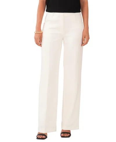 Shop Vince Camuto Women's Poly Base Cloth Wide Leg Pants In New Ivory