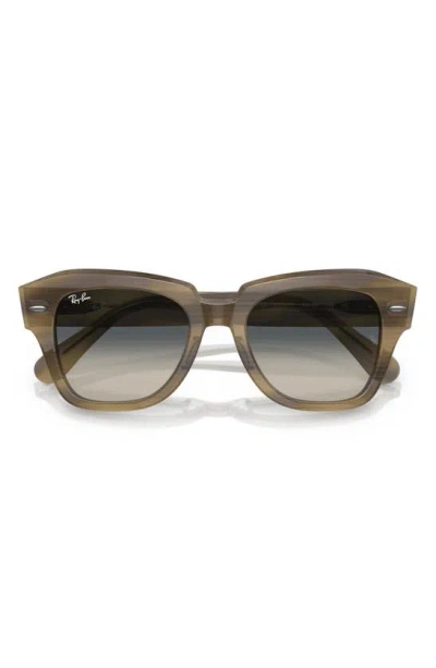 Shop Ray Ban State Street 52mm Sunglasses In Striped Grey