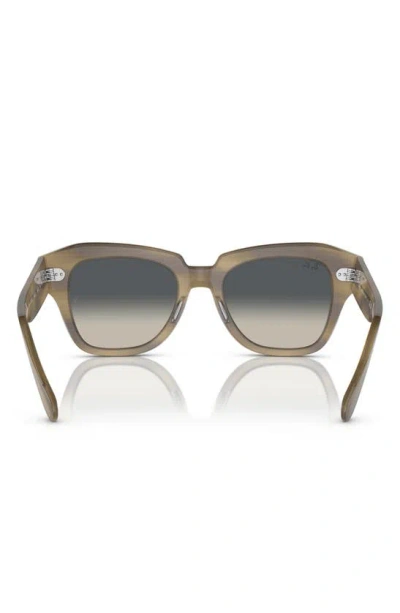 Shop Ray Ban State Street 52mm Sunglasses In Striped Grey