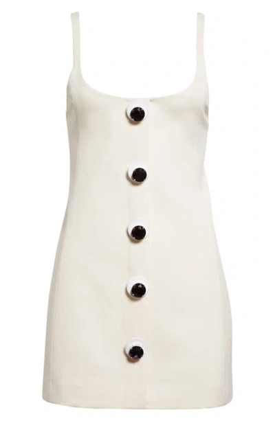 Shop Area Eye Button Minidress In Whipped White