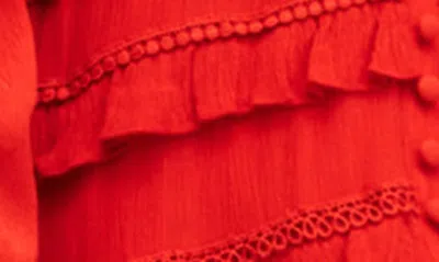 Shop Allsaints Zora Long Sleeve Minidress In Red