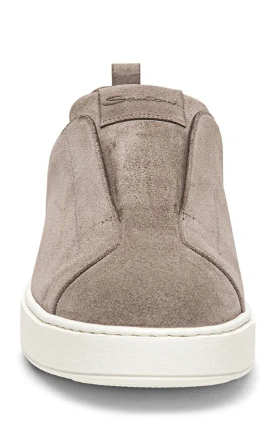 Shop Santoni Victor Slip-on Sneaker In Brown