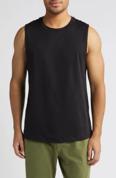 Shop Alo Yoga Conquer Muscle Tank In Black