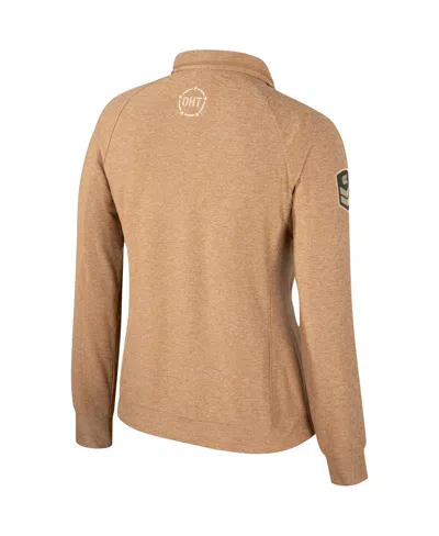 Colosseum Women's  Tan Oklahoma Sooners Oht Military-inspired Appreciation Sand Tatum Quarter-snap Ra In Tan
