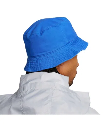 Shop Nike Men's And Women's  Royal Distressed Apex Futura Washed Bucket Hat