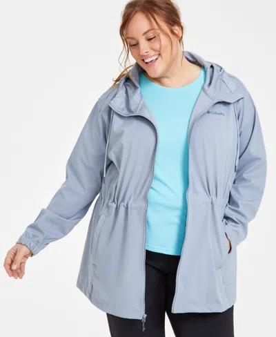 Columbia Plus Size Rose Winds Softshell Jacket In Tradewinds Grey
