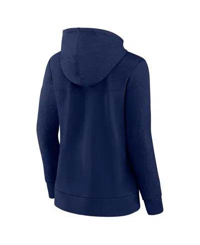 Fanatics Branded Heather Navy New England Patriots Plus Size City Ties Full-zip Hoodie In Heather Navy