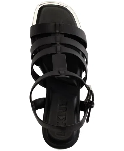 Shop Dkny Women's Dasha Platform Fisherman Sandals In Black