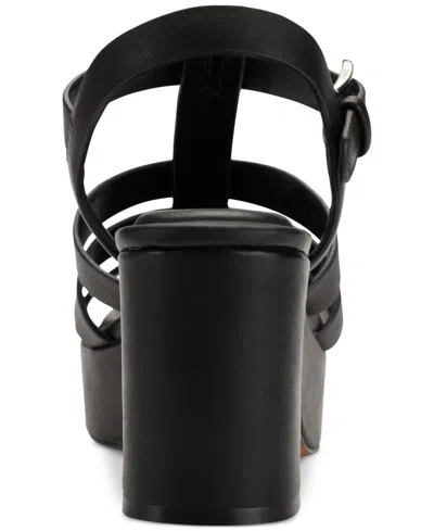 Dkny Fisherman Platform Sandal In Black