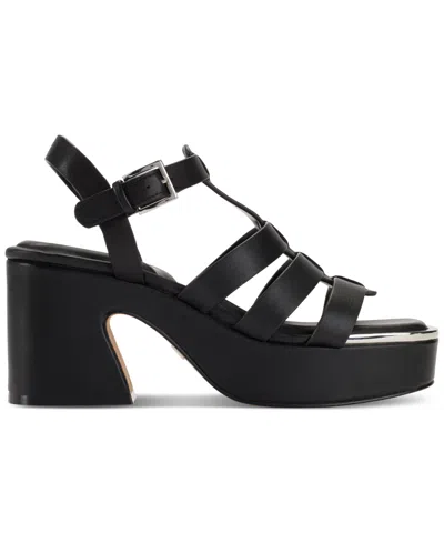 Shop Dkny Women's Dasha Platform Fisherman Sandals In Black