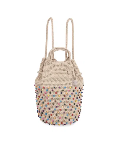 Shop The Sak Dylan Crochet Small Backpack In Ecru Multi Beads