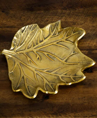 Shop Nearly Natural 10in. Gold Tree Of Life Leaf Decorative Accent Tray