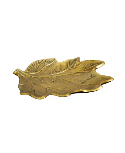 Shop Nearly Natural 10in. Gold Tree Of Life Leaf Decorative Accent Tray