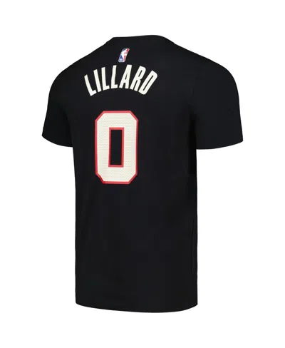 Shop Nike Men's  Damian Lillard Black Portland Trail Blazers 2023/24 City Edition Name And Number T-shirt